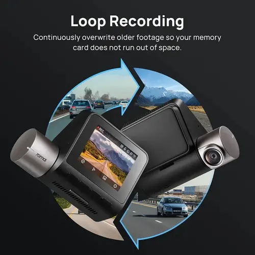 70mai Видеорегистратор Dash Cam HDR Set A510-1, Rear Cam included - image 9