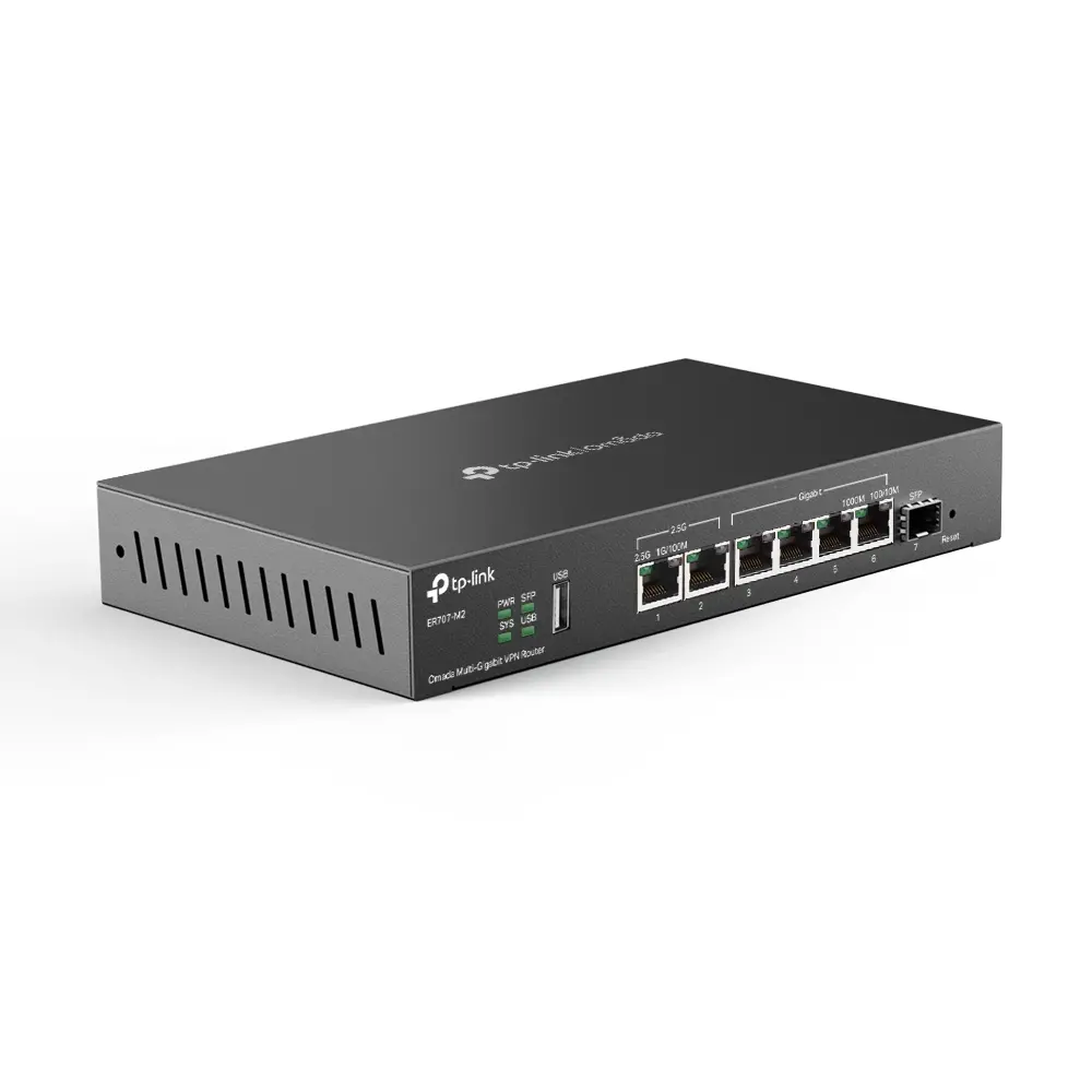 Рутер TP-Link ER707-M2, 2x 2.5G WAN, 4x GbE WAN/LAN, 1x SFP, 1x USB2.0 - image 1