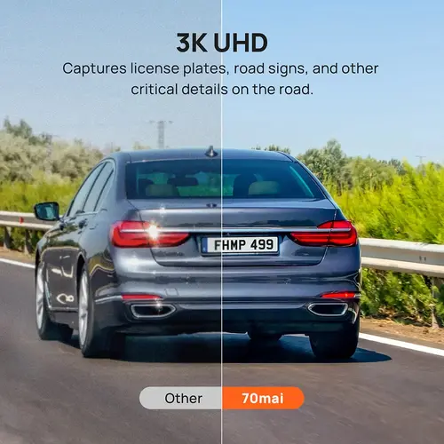 70mai комплект огледало и камера за задно виждане видеорегистратор Rearview Dash Cam 3K HDR Set - S500 - image 5