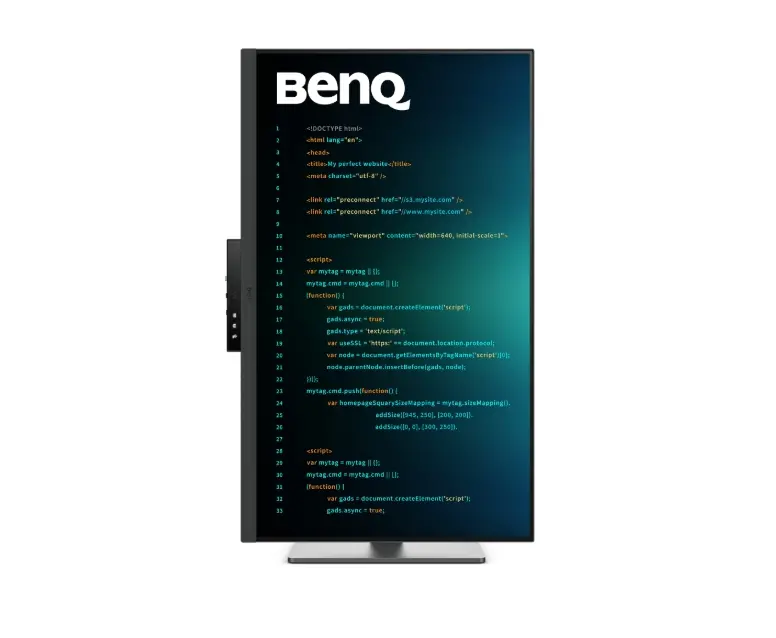 Монитор, BenQ RD320U 31.5" IPS, 3:2, 3840x2160, 5ms, Nano Matte, 98% P3, HDR 400, MoonHalo, B.I. Gen2, KVM Switch, DualView Plus, PIP/PBP, 2000:1, 2x HDMI 2.0, DP 1.4 x1, USB-C 90W x1, USB HUB, Speakers 2Wx2, Height Adj. Stand 110 mm, Display Pilot 2, 7.3 kg - image 9