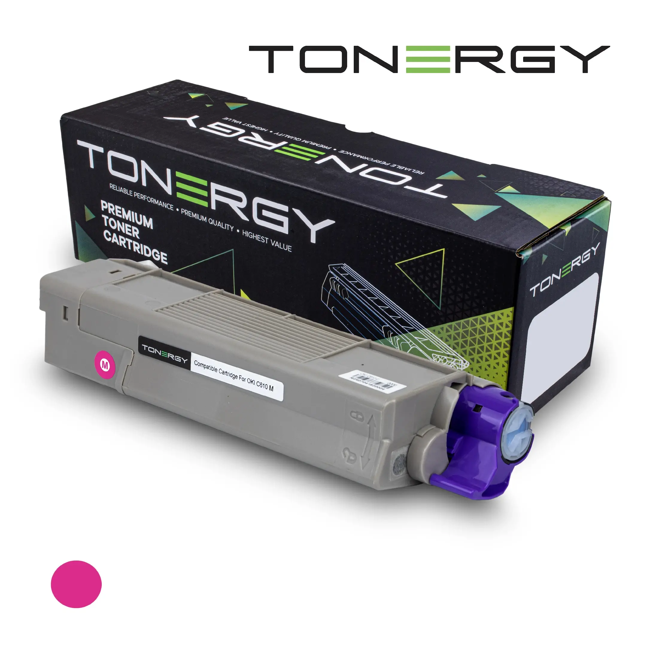 Tonergy συμβατή κασέτα γραφίτη, συμβατή κασέτα γραφίτη OKI 44315302 Ματζέντα, 6k