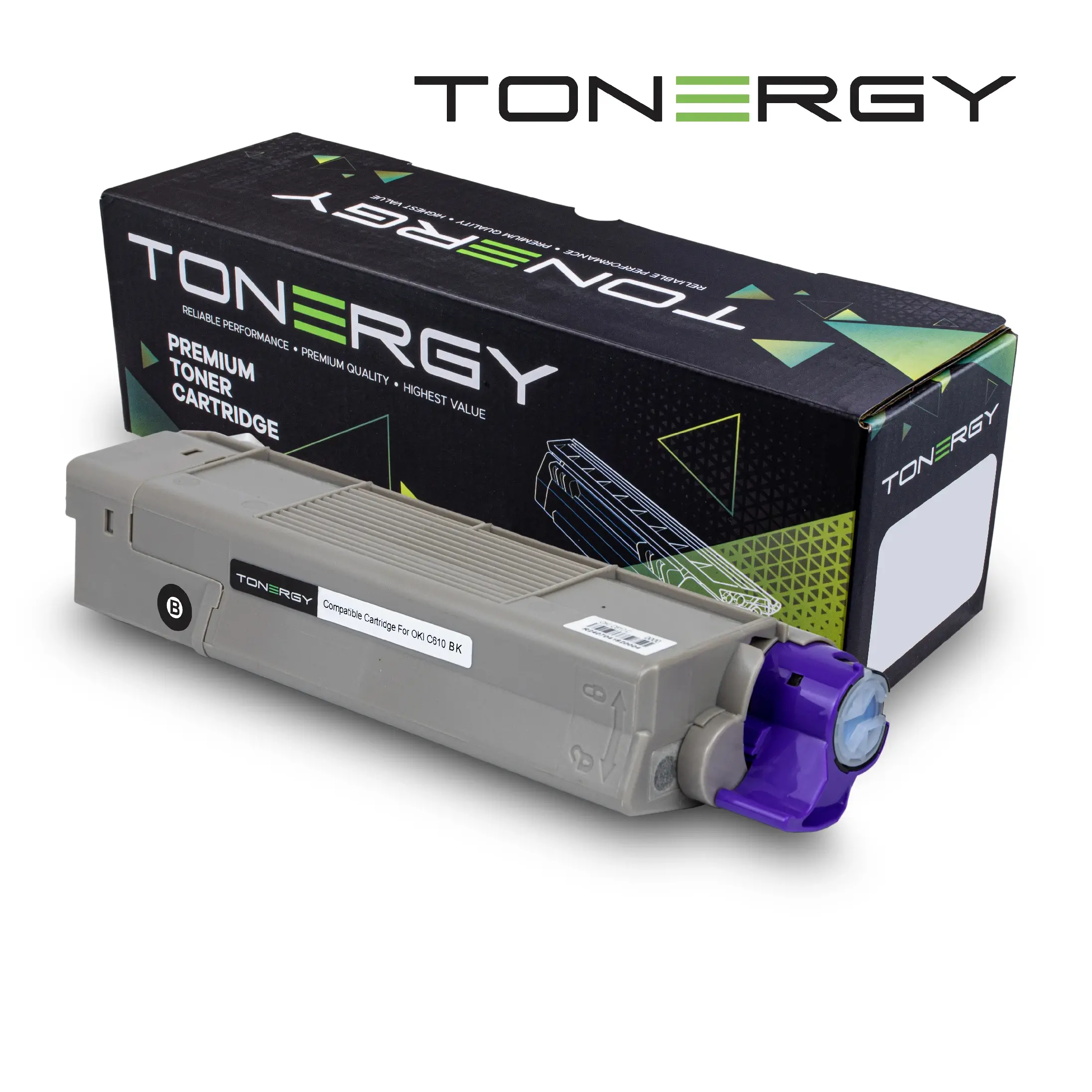 Tonergy Cartuș de toner compatibil OKI 44315304 Negru, 8k