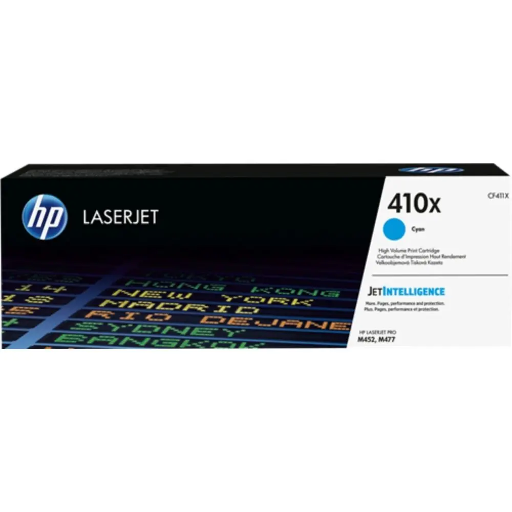 КАСЕТА ЗА HP Color LaserJet Pro M452 series/MFP M477 series - HIGH CAPACITY - /410X/ - Cyan - PN CF411X