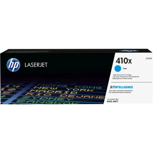 КАСЕТА ЗА HP Color LaserJet Pro M452 series/MFP M477 series - HIGH CAPACITY - /410X/ - Cyan - PN CF411X