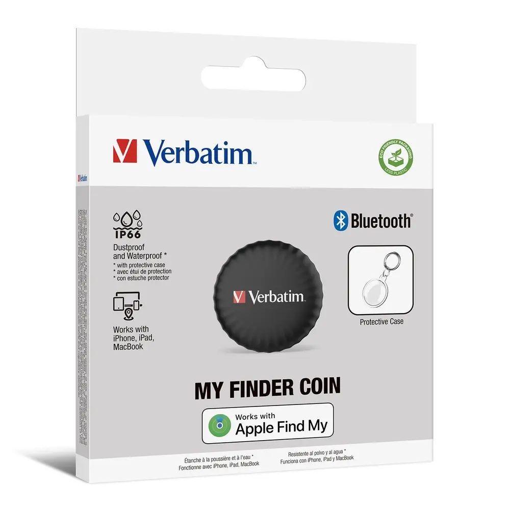 Проследяващо устройство, Verbatim MYFC-01B My Finder Coin Bluetooth Item Finder 1 pack Black - image 6