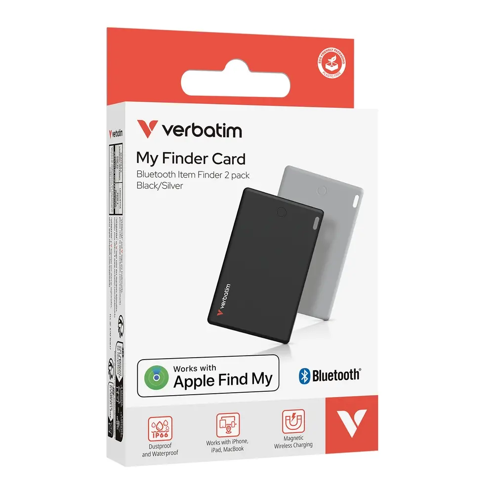 Проследяващо устройство, Verbatim MYFCR-02BS My Finder Card Bluetooth Item Finder 2 pack Black/Silver - image 11