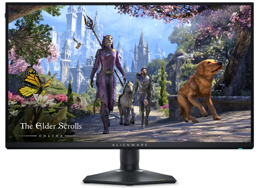 Монитор, Dell Alienware AW2725QF, 27" LED Anti-Glare, IPS, 0.5 ms GtG, AMD FreeSync Premium Pro, NVIDIA G-SYNC, 1000:1, 500 cd/m2, 4K UHD (3840 x 2160), 180Hz, 100% sRGB, 95% DCI-P3 ,HDMI, DP, USB 3.2 hub, USB-C, PIP, PBP, Height Adjustable, Pivot, Swivel, Tilt