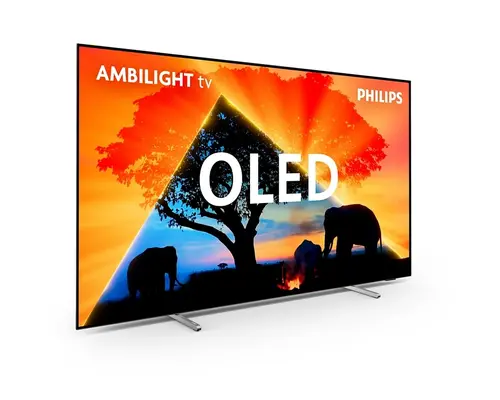 Телевизор, Philips 55OLED769/12 , 55" UHD 4K OLED 120Hz Ultra-low lag, 3840x2160, DVB-T/T2/T2-HD/C/S/S2, Ambilight 3, HDR10+, Titan OS, Dolby Vision, Atmos, DTS Play-Fi, P5 Perfect/Al, BT 5.2, 4*HDMI, G-Sync, VRR, Free Sync, 2* USB, 802.11ac, Lan, 20W RMS - image 1