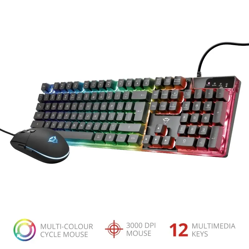 Комплект, TRUST GXT 838 Azor Gaming Keyboard & Mouse Combo - image 1