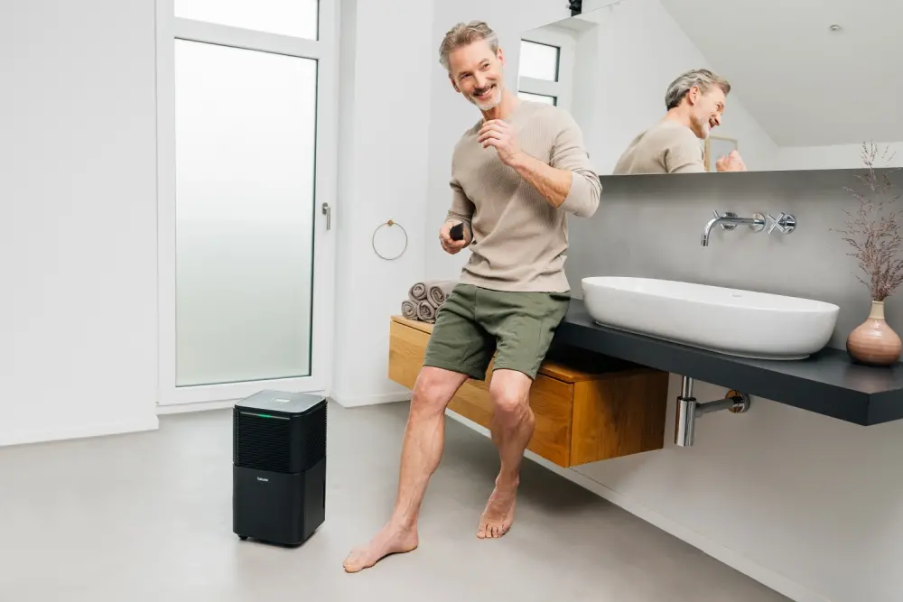 Влагоабсорбатор, Beurer LE 150 Air Dehumidifier, up to 12 litre/day; rooms 30 m2 (72 m3); Laundry drying function; Removable tank: 2.0 l; Automatic mode; Night mode; Timer; 2 fan levels; Environmentally friendly refrigerant R290 - image 10