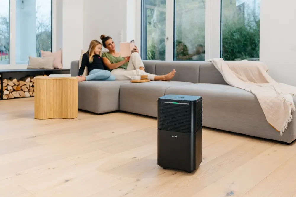 Влагоабсорбатор, Beurer LE 150 Air Dehumidifier, up to 12 litre/day; rooms 30 m2 (72 m3); Laundry drying function; Removable tank: 2.0 l; Automatic mode; Night mode; Timer; 2 fan levels; Environmentally friendly refrigerant R290 - image 11