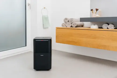 Влагоабсорбатор, Beurer LE 150 Air Dehumidifier, up to 12 litre/day; rooms  30 m2 (72 m3); Laundry drying function; Removable tank: 2.0 l; Automatic mode; Night mode; Timer;  2 fan levels; Environmentally friendly refrigerant R290 - image 12