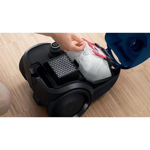 Ηλεκτρική σκούπα, Bosch BGBS2BU1T, με σακούλα 3.5 l, Series 2, 850W, 80 dB(A), μπλε - 3