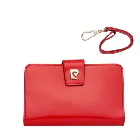 Дамско червено портмоне - средно, гланц PIERRE CARDIN - image 2