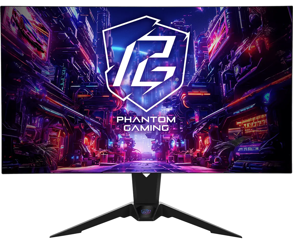 Asrock Gaming οθόνη, 31.5" 4K (3840x 2160) OLED, AG, 240/480 Hz, 132% sRGB, 16:9, 1 500 000:1, 178/178, 0.03 ms, Υψηλό, ρύθμιση περιστροφής και