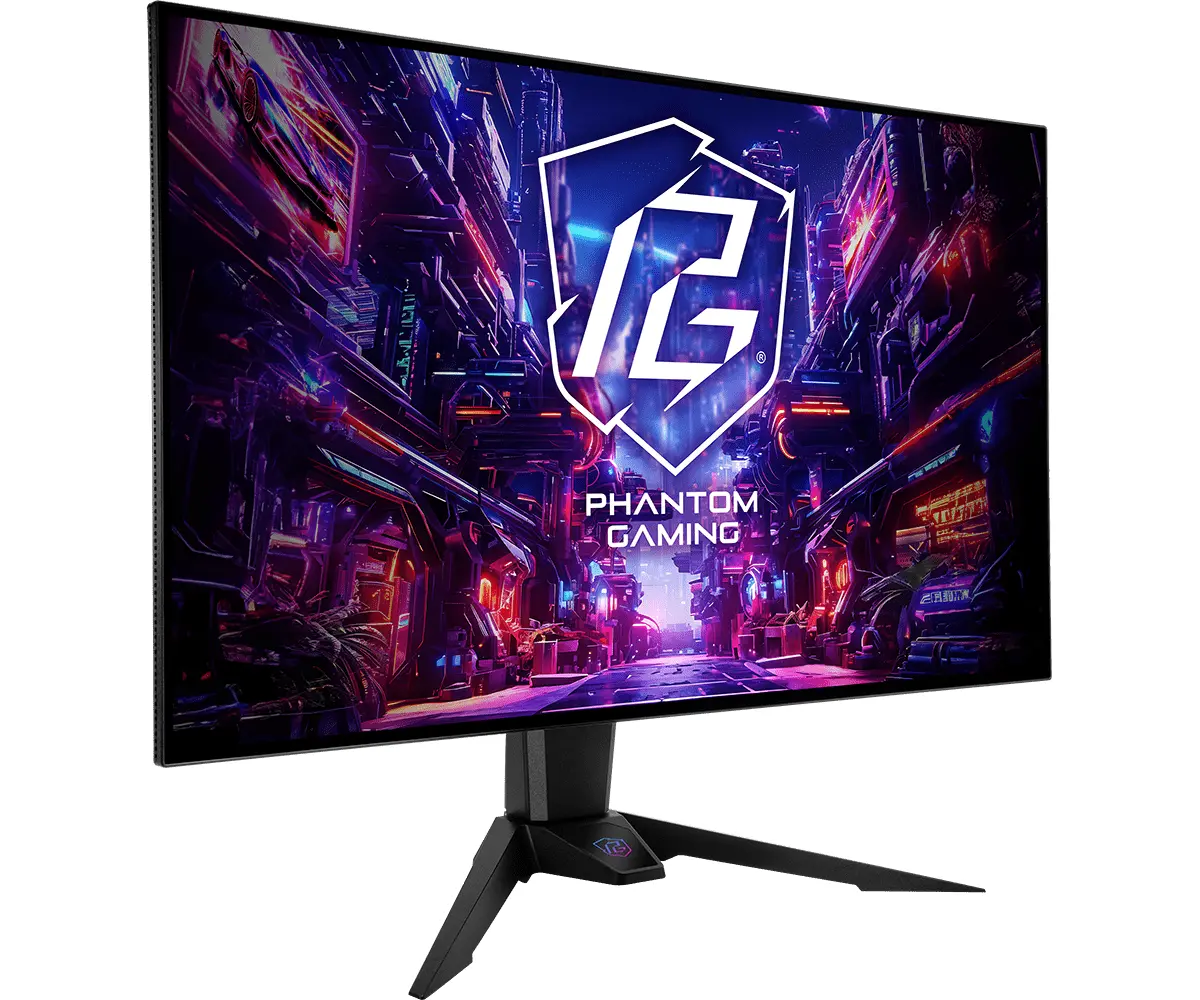 Asrock Gaming Monitor, 31.5" 4K (3840x 2160) OLED, AG, 240/480 Hz, 132% sRGB, 16:9, 1 500 000:1, 178/178, 0.03 ms, High, Swivel and Tilt adjustment, 2x 5W Speakers, 2x HDMI 2.0, 2x DP 1.2, 4x USB 3.2, 1x USB-C, 1x Audio (3.5mm), Wi-Fi antenna, 3Y - image 1