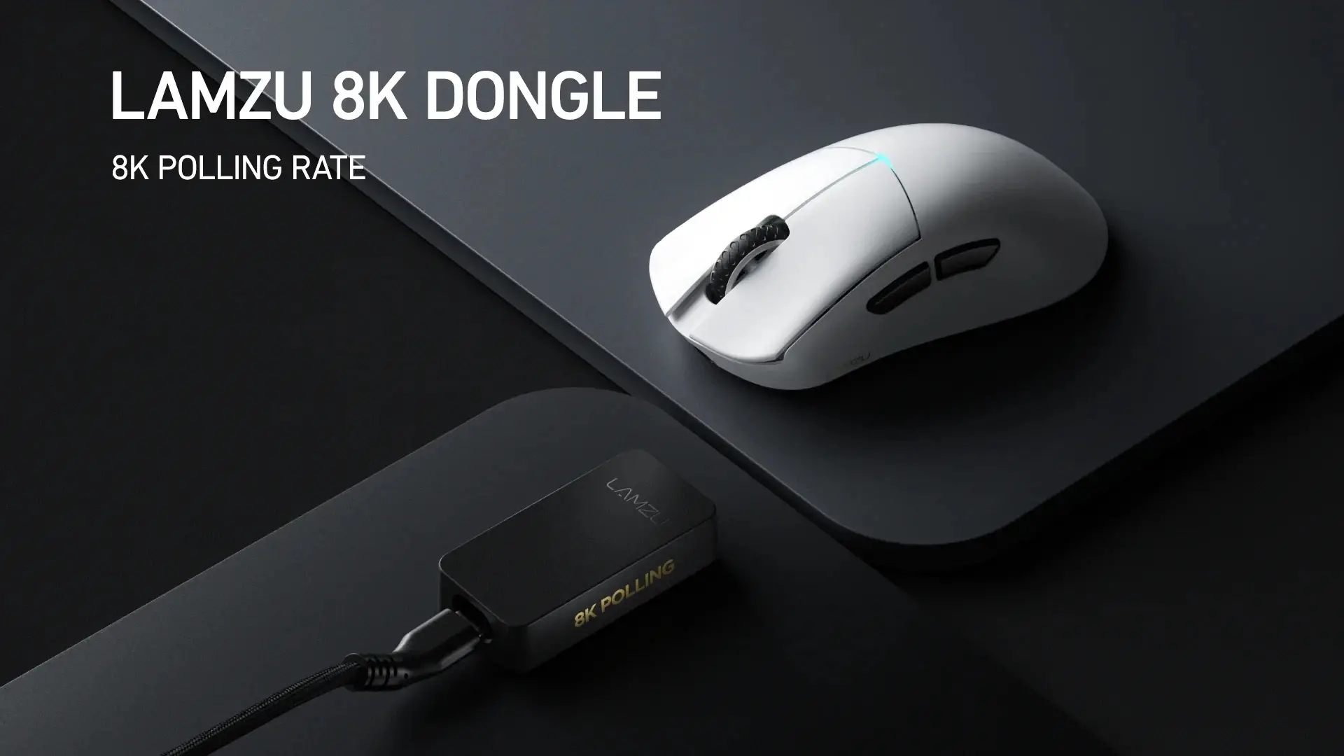 Lamzu receptor pentru mouse 8K DONGLE - Alb - image 5
