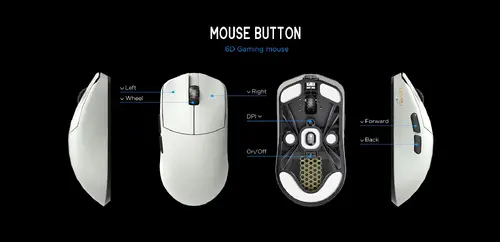 Lamzu επαγγελματικό gaming ποντίκι MAYA X 8K - ασύρματο gaming ποντίκι - λευκό - 15