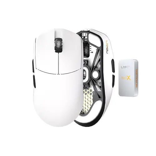 Lamzu професионална геймърска мишка MAYA X 8K - Wireless Gaming Mouse - White - image 2