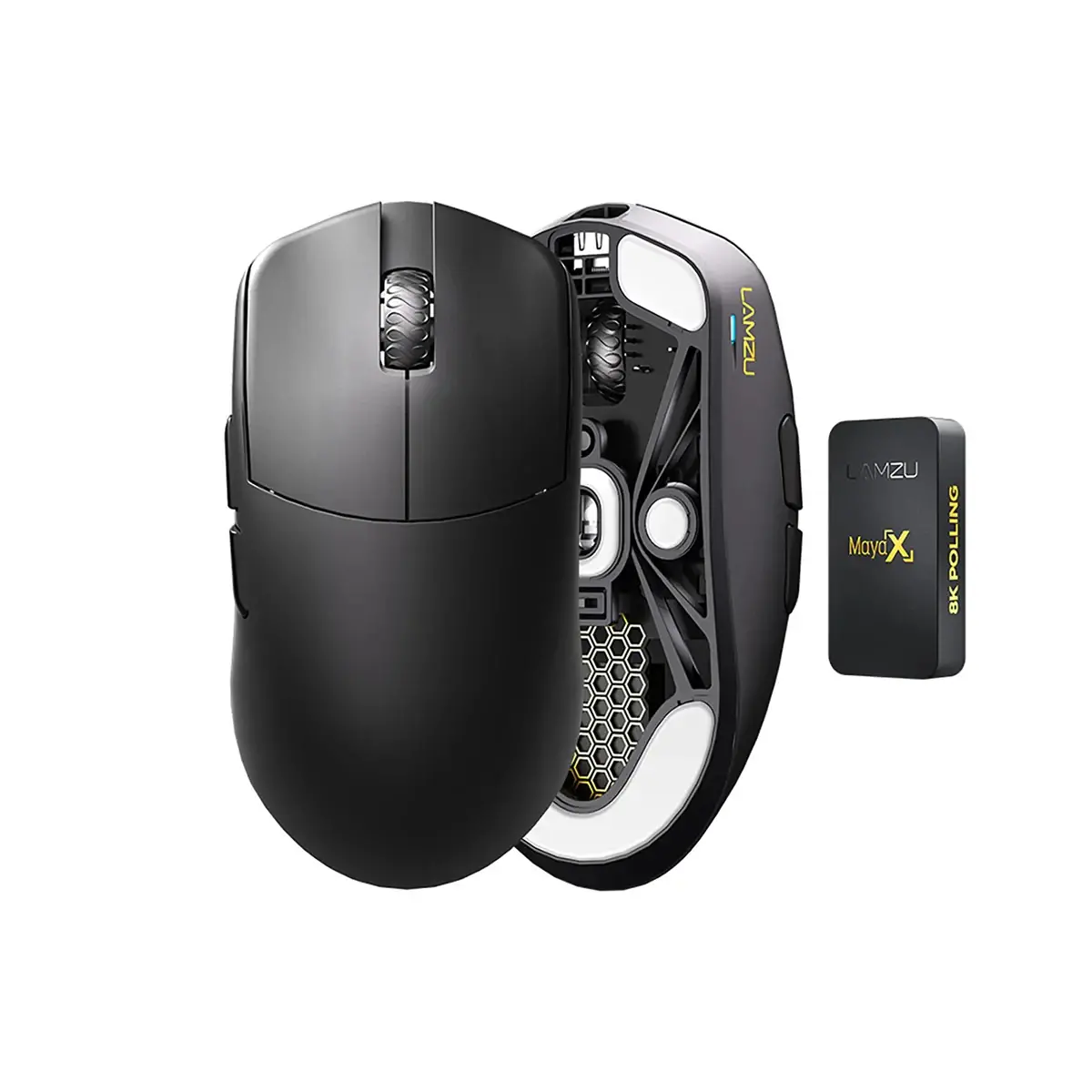 Lamzu mouse gaming profesional MAYA X 8K - Mouse gaming wireless - Negru - image 2