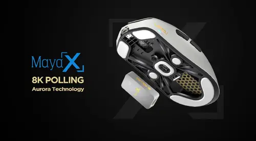 Lamzu mouse gaming profesional MAYA X 8K - Mouse gaming wireless - Negru - 5