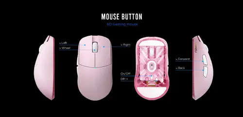 Lamzu професионална геймърска мишка ATLANTIS MINI [Champion Edition] 1K (8K compatible) - Wireless Gaming Mouse - Light Pink - image 11