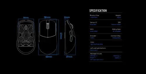 Lamzu професионална геймърска мишка ATLANTIS MINI [Champion Edition] 1K (8K compatible) - Wireless Gaming Mouse - Light Pink - image 14