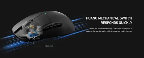 Lamzu професионална геймърска мишка ATLANTIS MINI 4K - Wireless Gaming Mouse - Charcoal Black - image 11