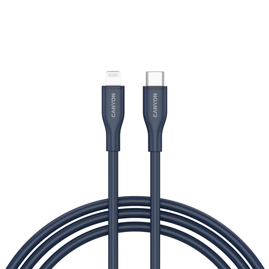 CANYON cable CLNM60 C-L 60W MFI 1m Silicon Blue