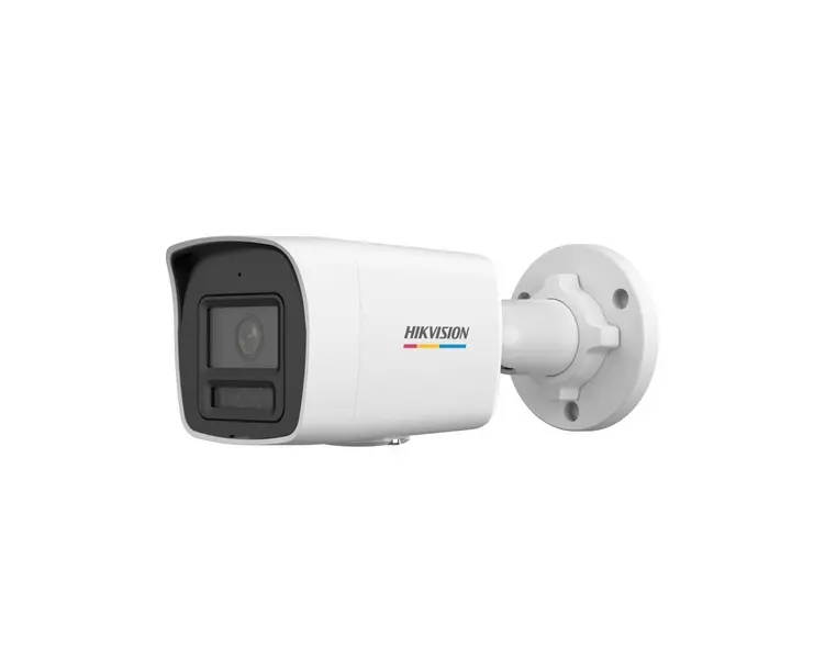 Cameră, HikVision 4 MP ColorVu cu Smart Hybrid Light cameră de rețea fixă tip bullet, 4 mm, F1.0, IR, lumină albă până la 30m, H.265+, IP67, microfon