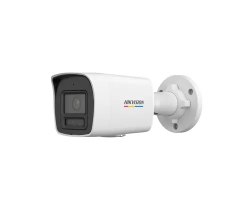 Камера, HikVision 4 MP ColorVu with Smart Hybrid Light Fixed Bullet Network Camera, 4 mm, F1.0, IR, White Light up to 30m, H.265+, IP67, built-in microphone, 12Vdc/PoE 7.5W