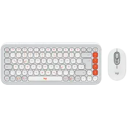 Комплект, Logitech Pop Icon Combo - White - US INT'L - BT - N/A - INTNL-973