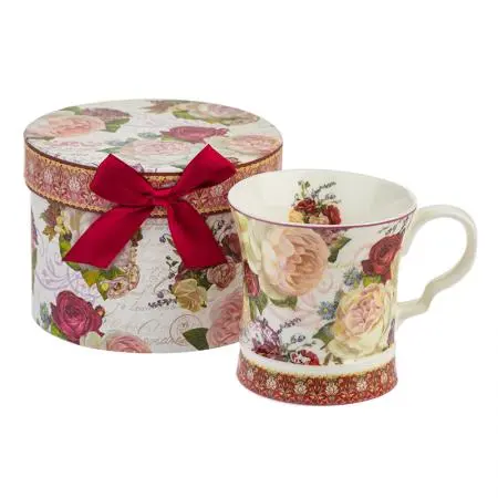 Ceașcă de cafea din porțelan - Trandafir - image 1