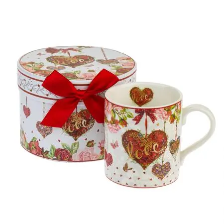 Ceașcă din porțelan pentru cafea/ceai - Inimă - image 1