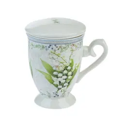 Порцеланова чашa за кафе/чай и лъжичка - Момина сълза