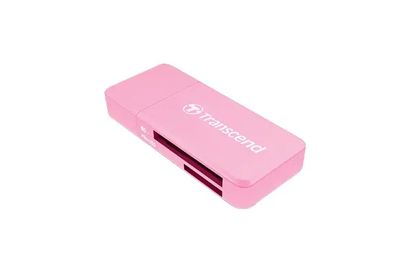 Четец за карти, Transcend SD/microSD Card Reader, USB 3.0/3.1 Gen 1, Pink