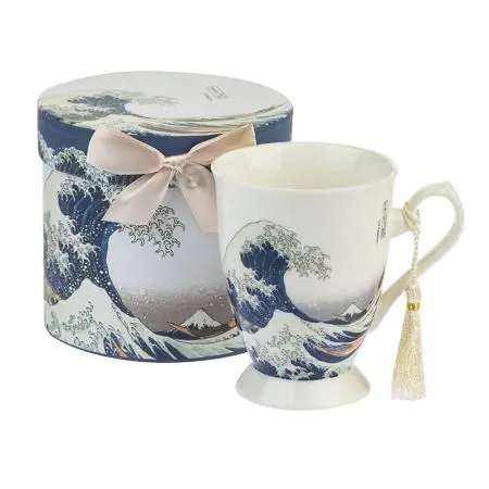 Ceașcă din porțelan pentru cafea/ceai - Valul lui Hokusai - 2