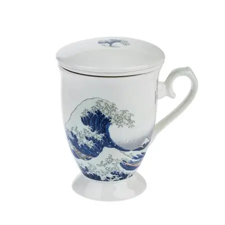 Ceașcă din porțelan pentru cafea/ceai - Valul lui Hokusai - 1