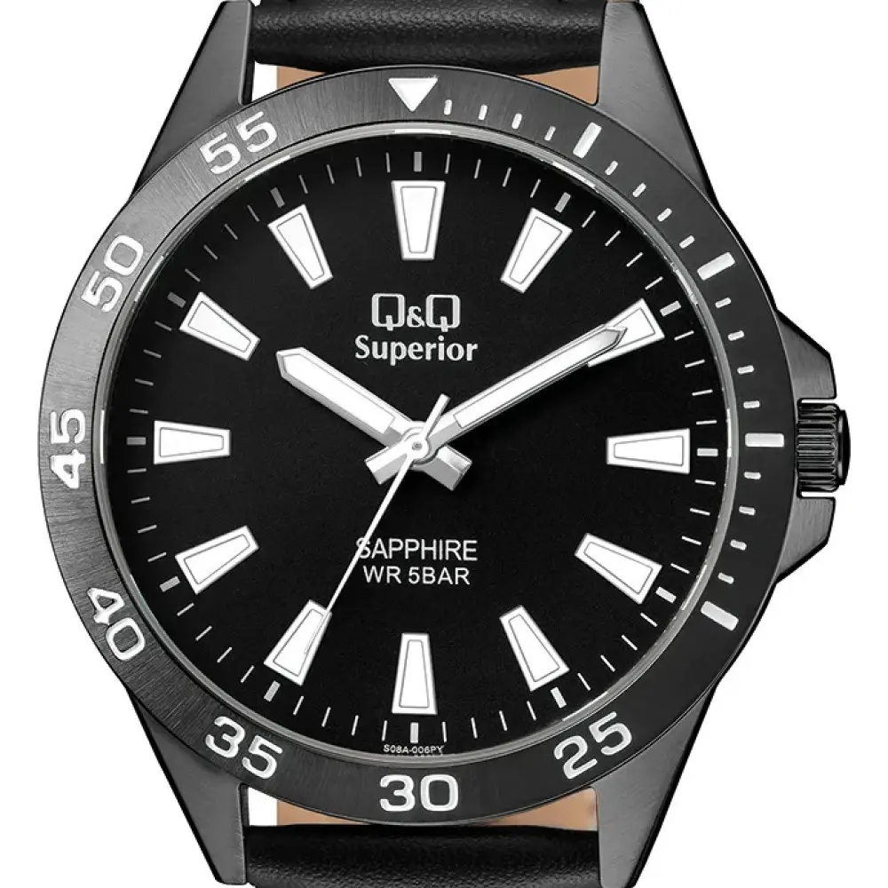 Мъжки аналогов часовник Q&Q Superior Sapphire - S08A-006PY - image 1