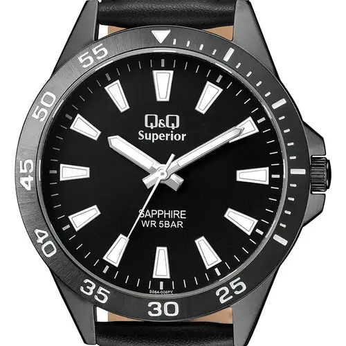 Ανδρικό αναλογικό ρολόι Q&Q Superior Sapphire - S08A-006PY - 2