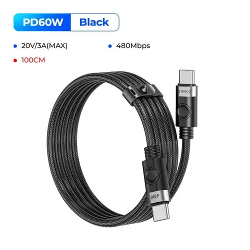 Orico καλώδιο USB C-to-C PD 100W φόρτισης 1.0m λευκό - CDX-100CC-WH - 11