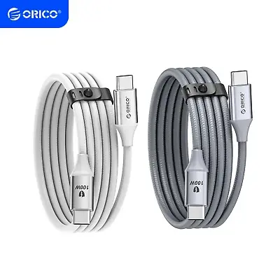 Orico кабел Cable USB C-to-C PD 100W Charging 1.0m White - CDX-100CC-WH - image 1