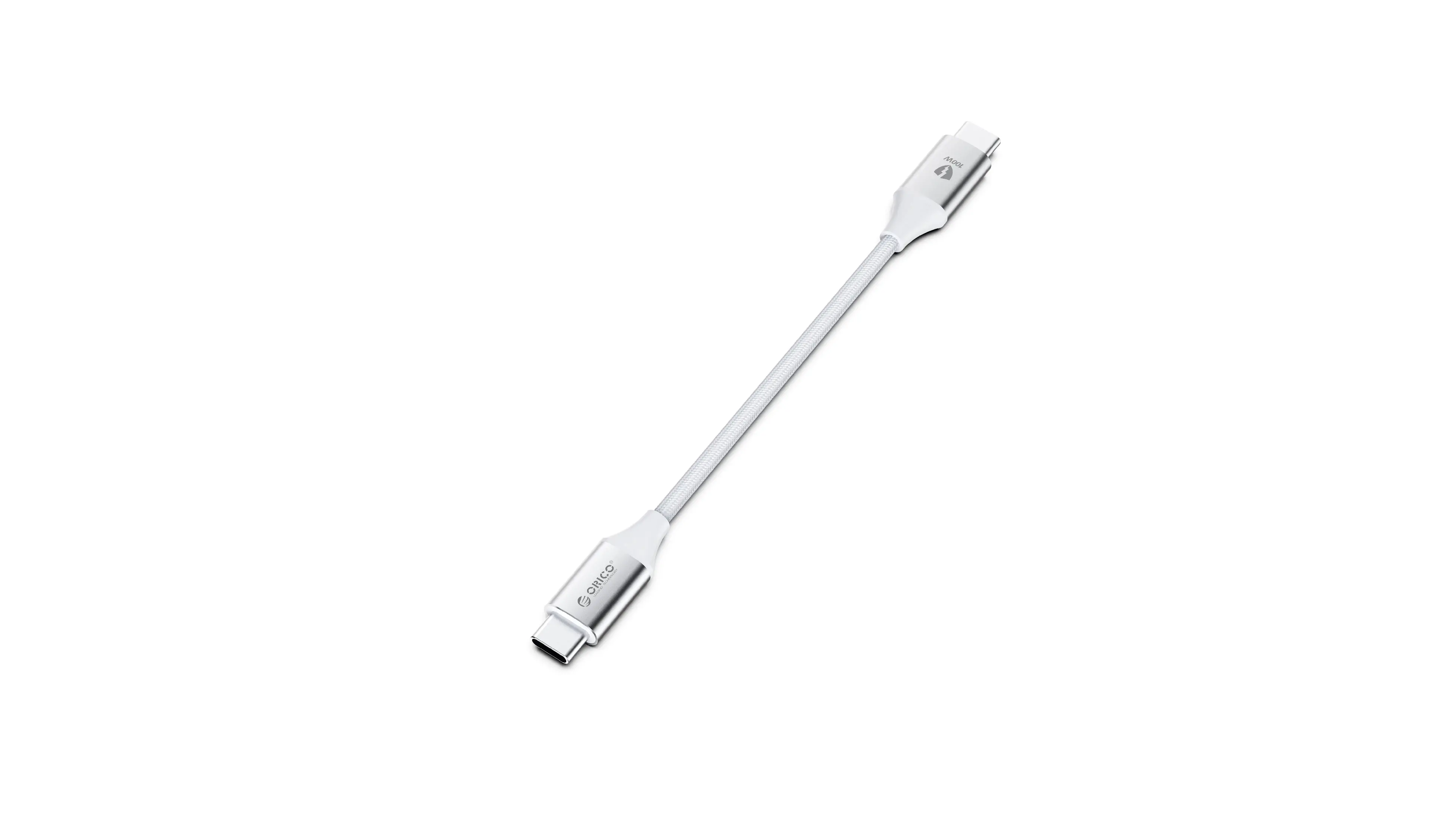 Orico кабел Cable USB C-to-C PD 100W Charging 1.0m White - CDX-100CC-WH - image 2