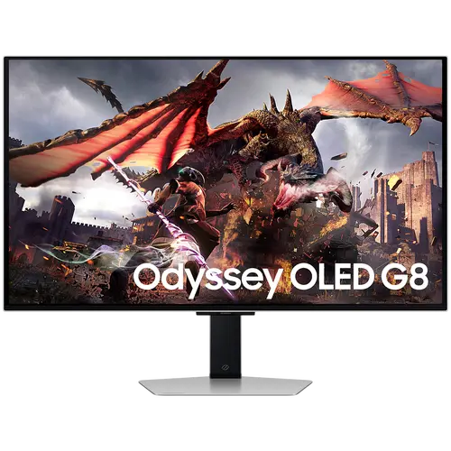 Monitor LED Samsung LS32DG802SUXDU G80SD Gaming, 32" UHD Flat 16:9 (3840x2160) OLED 240z, 250 cd/㎡, 1000000:1, 0.03ms, 178/178, DisplayPort, HDMI, USB Hub, Wi-Fi, Bluetooth, 2Y