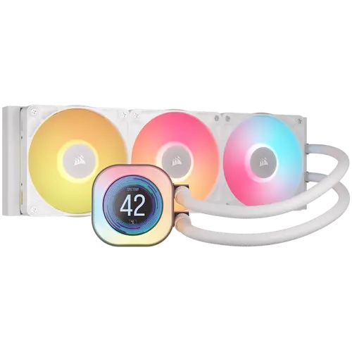 CORSAIR iCUE LINK TITAN 360 RX LCD White AIO, 360mm, Liquid CPU Cooler