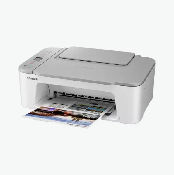 Мастилоструйно многофункционално устройство, Canon PIXMA TS3451 All-In-One, White + Canon Photo Cube and Frame + PP-201 5x5” Photo Paper Plus Glossy II (40 sheets) - Creative Pack, Orange - image 1