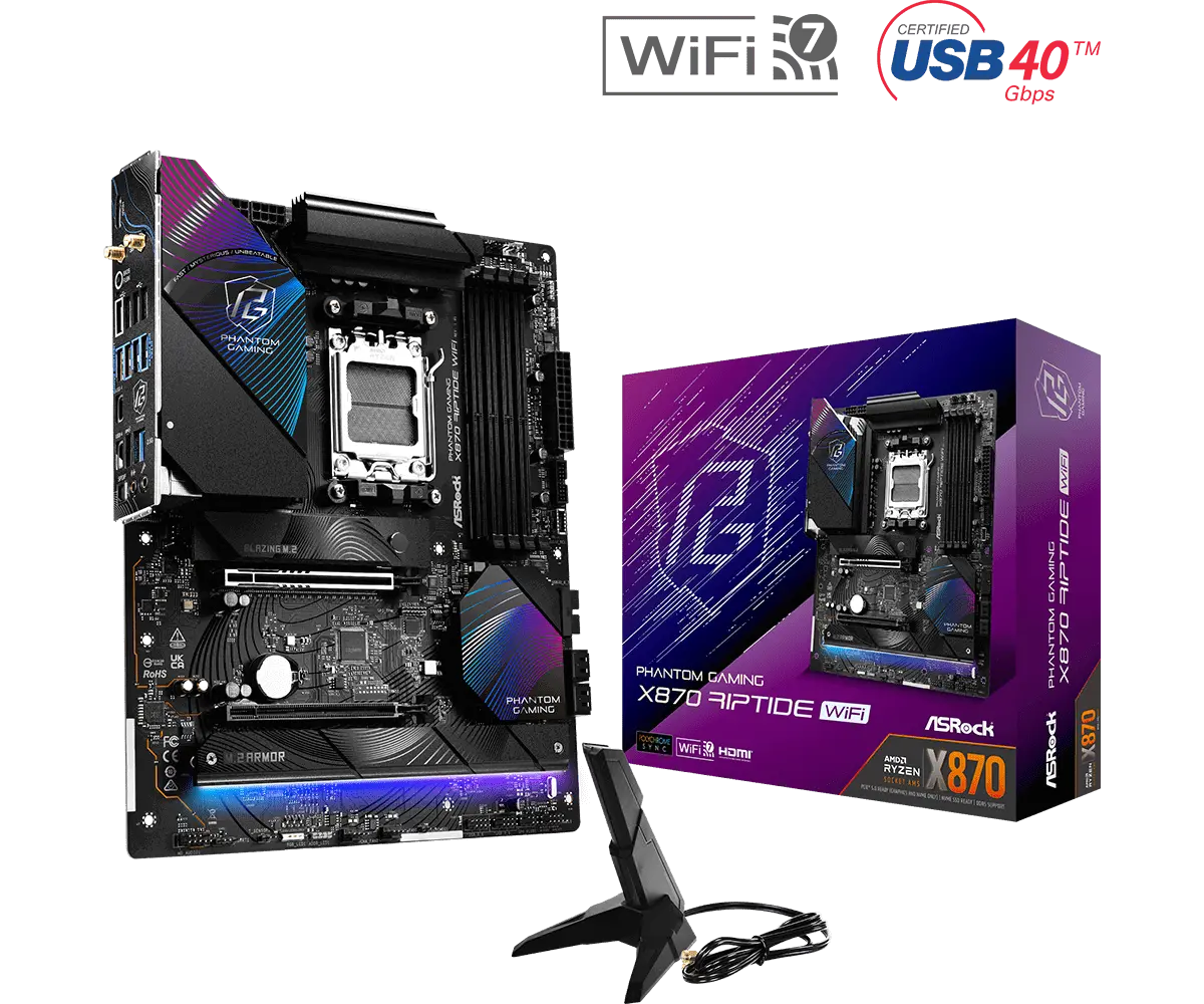 Дънна платка ASROCK X870 RIPTIDE WIFI, Socket AM5 - image 3