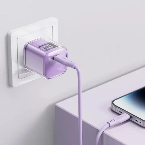 Acefast Универсално зарядно за стена Charger Wall GaN PD30W - A53 - USB-C x 1, Purple - image 4