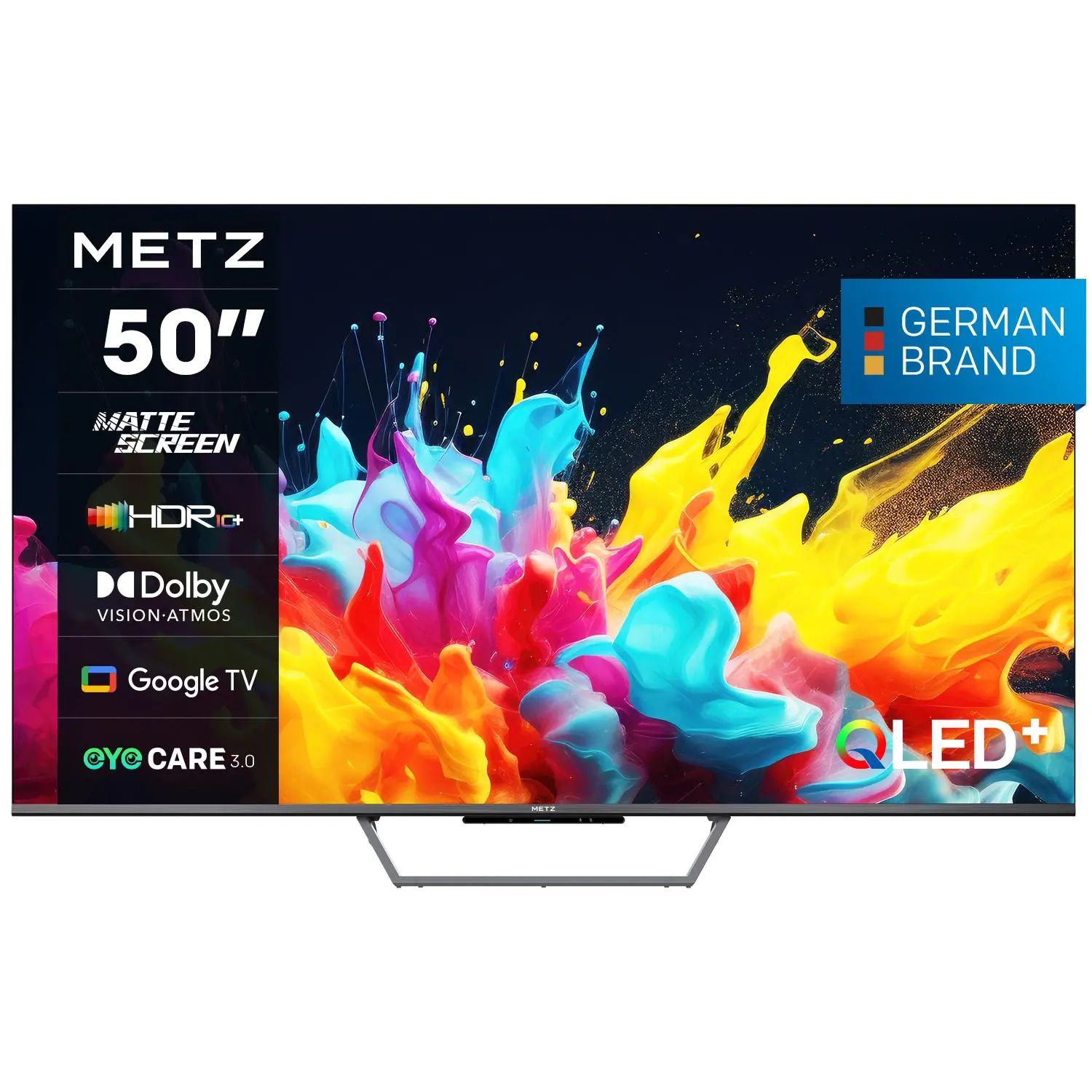 Τηλεόραση METZ 50MQE7600Z, 50"(126 cm), QLED+, αντιθαμβωτική Google TV, 4K/UHD, 60Hz