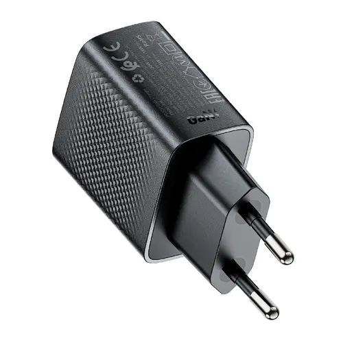 Acefast Универсално зарядно за стена Charger Wall GaN PD 30W - A98 - USB-C x 1, USB-A x 1, Black - image 3